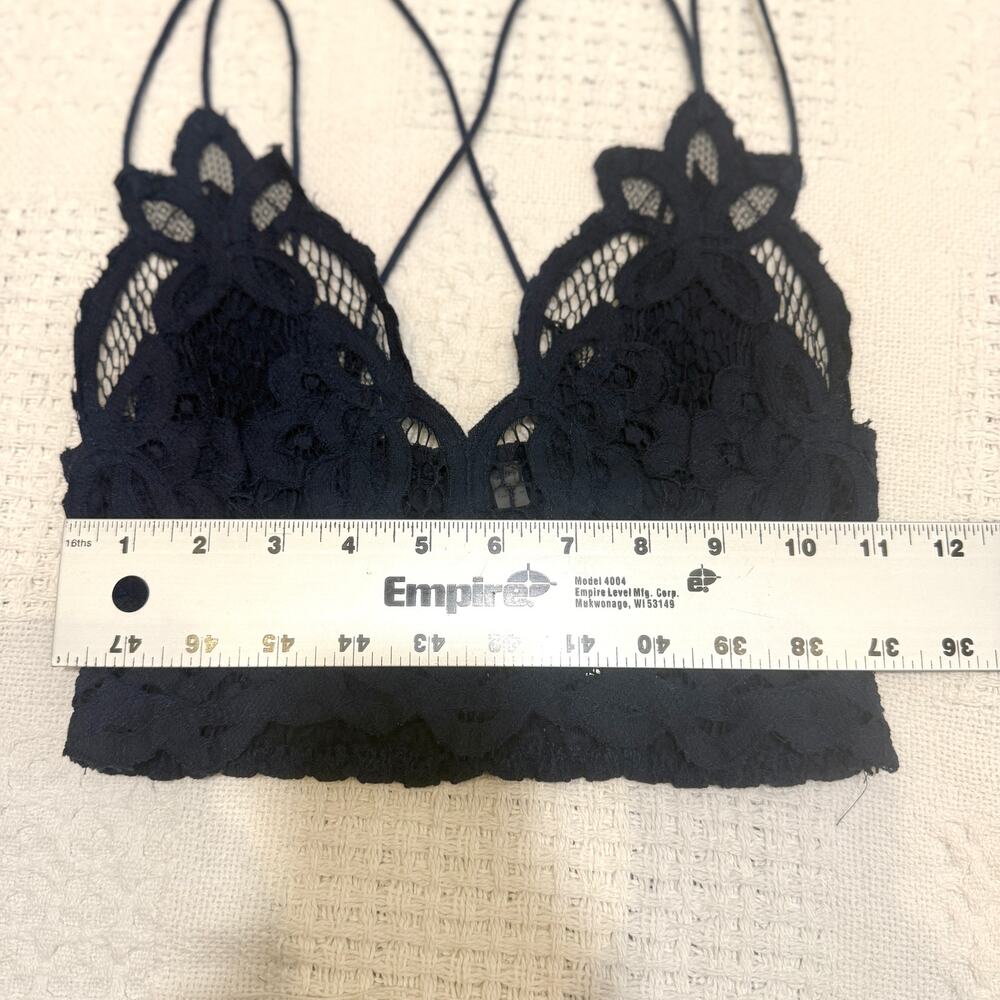 Free People XS Adella longline bralette crochet lace BC 3127 - Picture 3 of 8